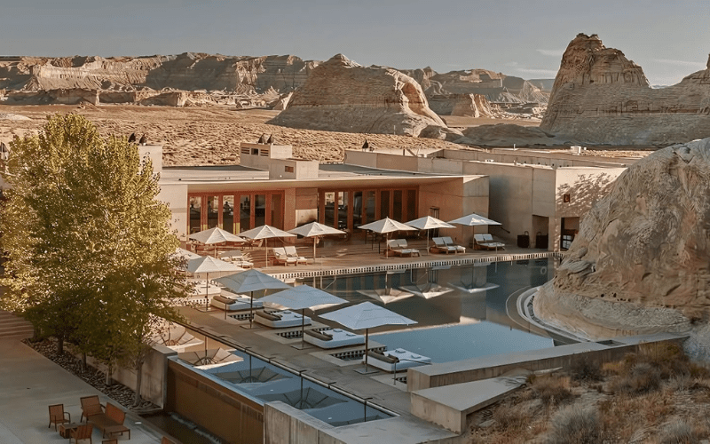 Thiết kế khách sạn Amangiri Resort tại Mỹ. nơi tái hiện vẻ đẹp của vùng sa mạc Utah