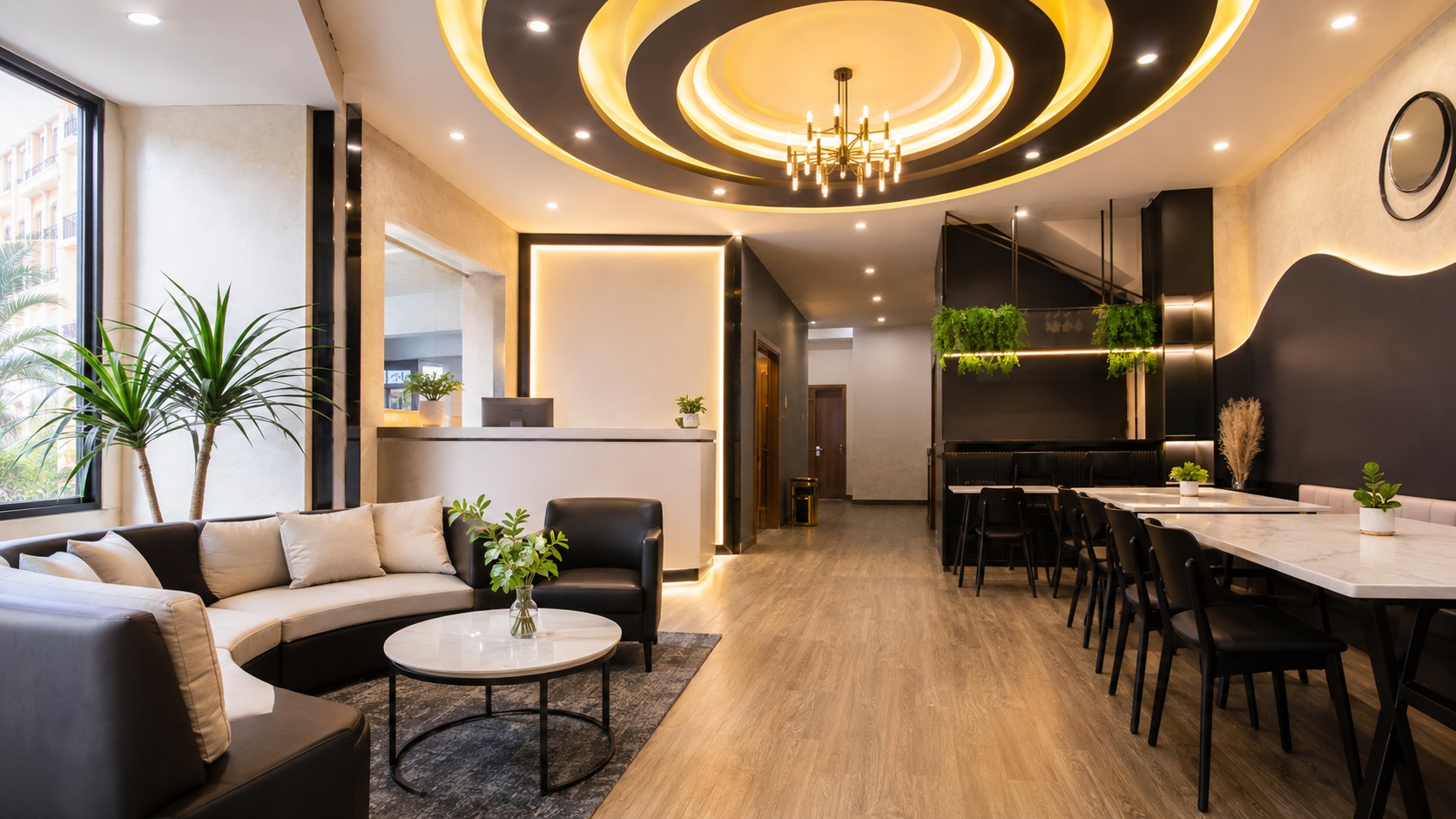 Thiết kế sảnh lễ tân khách sạn 2 sao hiện đại